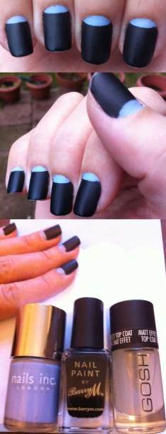 halfmoon manicure - somanylovelythings