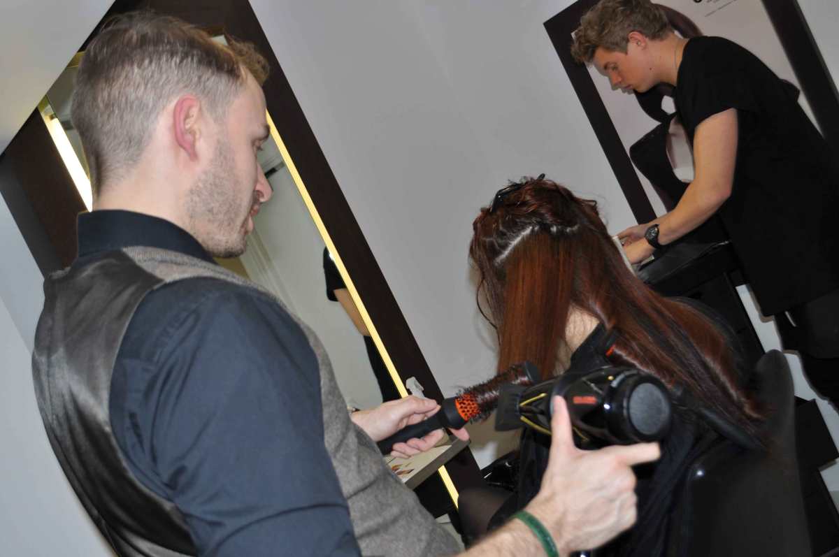 Hair prettyfying in progress