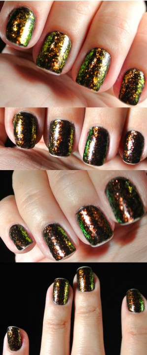 glitter flakes nails - somanylovelythings