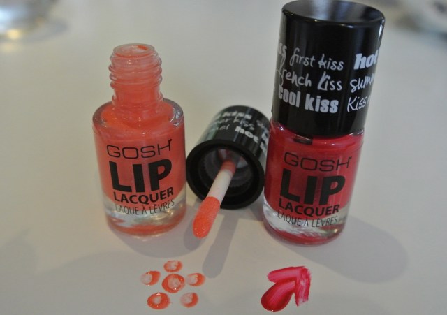 gosh lip lacquer flirty lips and dangerous lips