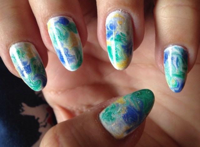 marble nails - somanylovelythings