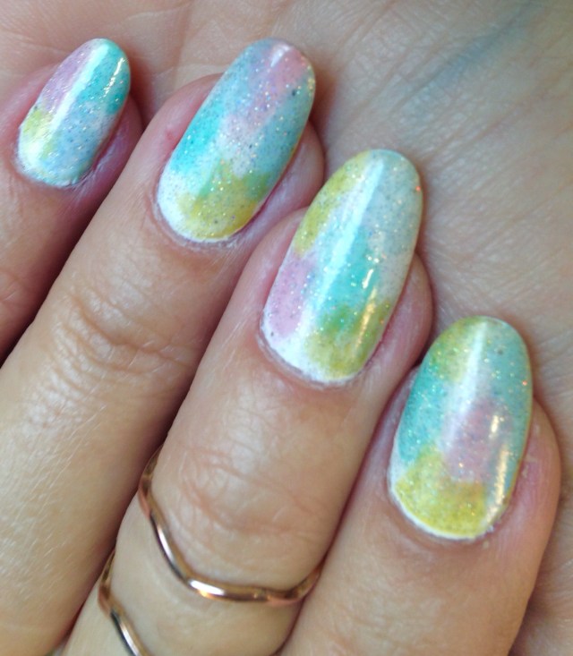 pastel tie-dye nails - somanylovelythings