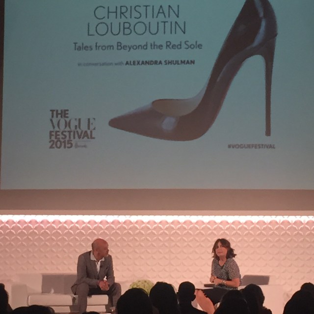 christian louboutin at the Vogue Festival